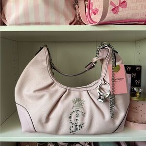 Juicy Couture Crown Hobo Pink Shoulder Bag